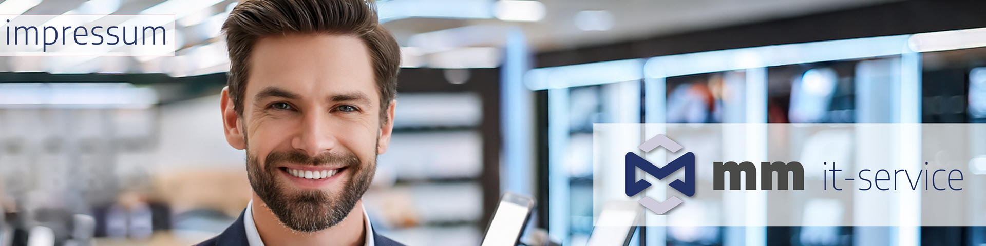 Unternehmenslogo und rechtliche Informationen von mm-itservice.de übersichtlich dargestellt