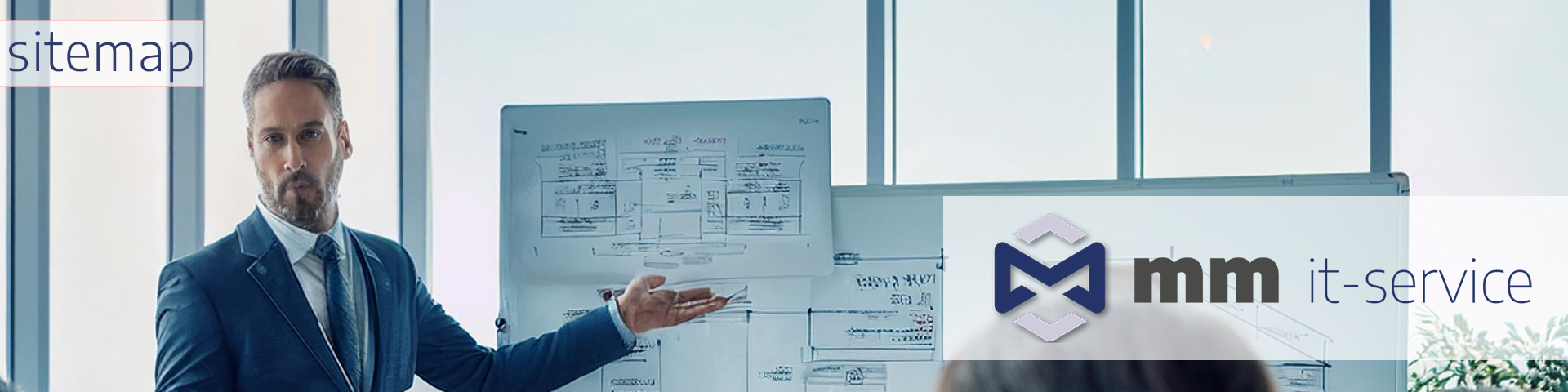 Übersicht der Seitenstruktur mit Links zu allen Leistungs- und Serviceangeboten von mm-itservice.de
